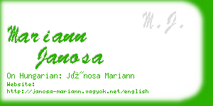 mariann janosa business card